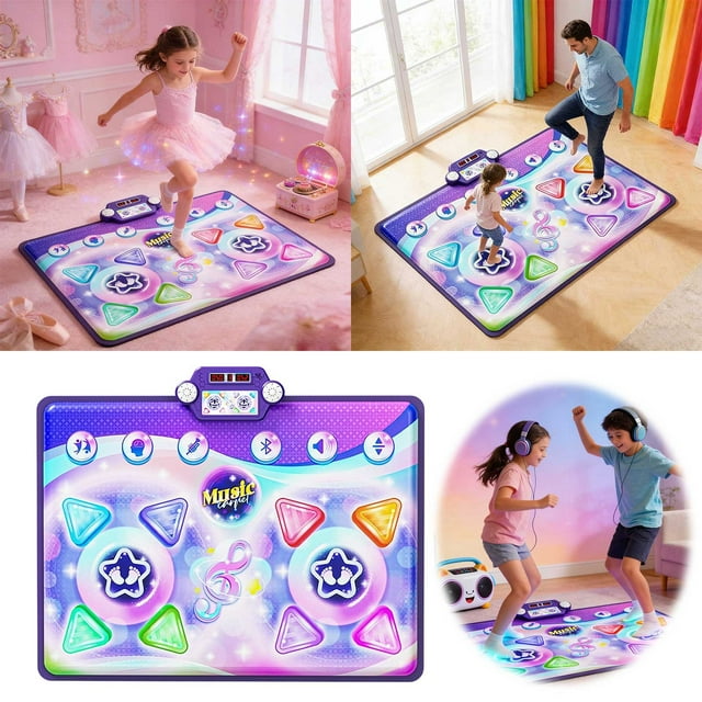 BotaniNest Interactive Dance Mat Educational For Kids With Music Lights And Learning Games