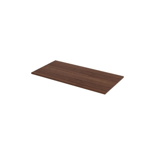 Lorell Quadro Straight Edge Walnut Tabletop Walnut Rectangle Top - 60" Table Top Width x 30" Table Top Depth x 1" Table Top Thickness - Assembly Required