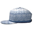 thumbnail image 2 of Geometric Print Snapback Cap - Unisex Flat Brim Hat with Durable Fabric, 2 of 3