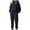 Navy, variant on MaFYtyTPR 2 Piece Outfit Sweatsuit for Women Women's Winter Solid Color Long Sleeved Hooded Drawstring Pullover Top Pantsuit