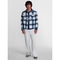 thumbnail image 2 of No Boundaries Men's Soft Fuzzy Knit Shacket, Sizes XS-4XLT, 2 of 5