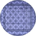 thumbnail image 1 of Ahgly Company Indoor Round Persian Blue Traditional Area Rugs, 5' Round, 1 of 4