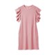 thumbnail image 3 of WILLBEST Vestido Minivestido Informal De Verano Para Mujer, Con Cuello Redondo, Volantes, Mangas Cortas, A Rayas Texturizadas, 3 of 3
