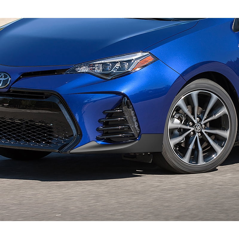 Stay Tuned Performance For 2017-2019 Toyota Corolla SE XSE Matt Black Front Bumper Side Aprons Lip 2pcs