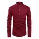 thumbnail image 3 of Camisa Cuello Mao Manta Hombre Casual Slim Fit Manga Larga, 3 of 4