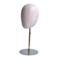 thumbnail image 3 of Soporte de Exhibición para Postizos Modelo de Cabeza de Maniquí Circunferencia de la Cabeza 52cm Base de Metal de Grano de Madera de Simulación Oro Perfecl, 3 of 8