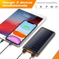 thumbnail image 2 of Chargeur Portable pour Batterie Solaire avec LEDs et 2 Ports de Sortie USB, 2 of 4
