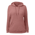 thumbnail image 4 of Aricy Hoodies Knit Sweatshirts for Women Loose Soft Fall Hoodies Long Sleeve Solid Color Pullover Winter Tops Outerwear Fall Clothing with Pockets, 4 of 6