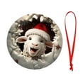 thumbnail image 5 of KOYPTL 4 Pcs Cute Goat Christmas Ornament Set Wood Smiling Animals Christmas Hanging Ornament for Xmas Tree Home Decor Keepsake Gift for Women Men Friends Christmas Decorations, 5 of 7
