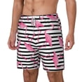 thumbnail image 2 of Uemuo Flamingos Pattern Mens Swim Trunks Quick Dry Board Shorts with Mesh Lining, Stretch Beach Shorts Quick Dry No-Chafing Board Shorts-3X-Large, 2 of 9