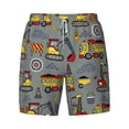thumbnail image 4 of Lsque Mens Swim Trunks Funny Construction Pattern - Bathing Suit Compression Liner - Beach Swim Shorts Swimwear - (S-3XL) - Stretch Quick Dry -Large, 4 of 9