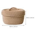 thumbnail image 2 of GETAJGHSD Cotton Rope Woven Storage Basket with Lid Khaki Multi-Purpose Decorative Box, 2 of 8
