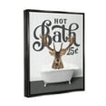 thumbnail image 4 of Stupell Industries Vintage Hot Bath Deer Animals & Insects Painting Black Floater Framed Art Print Wall Art, 17 x 21, 4 of 10