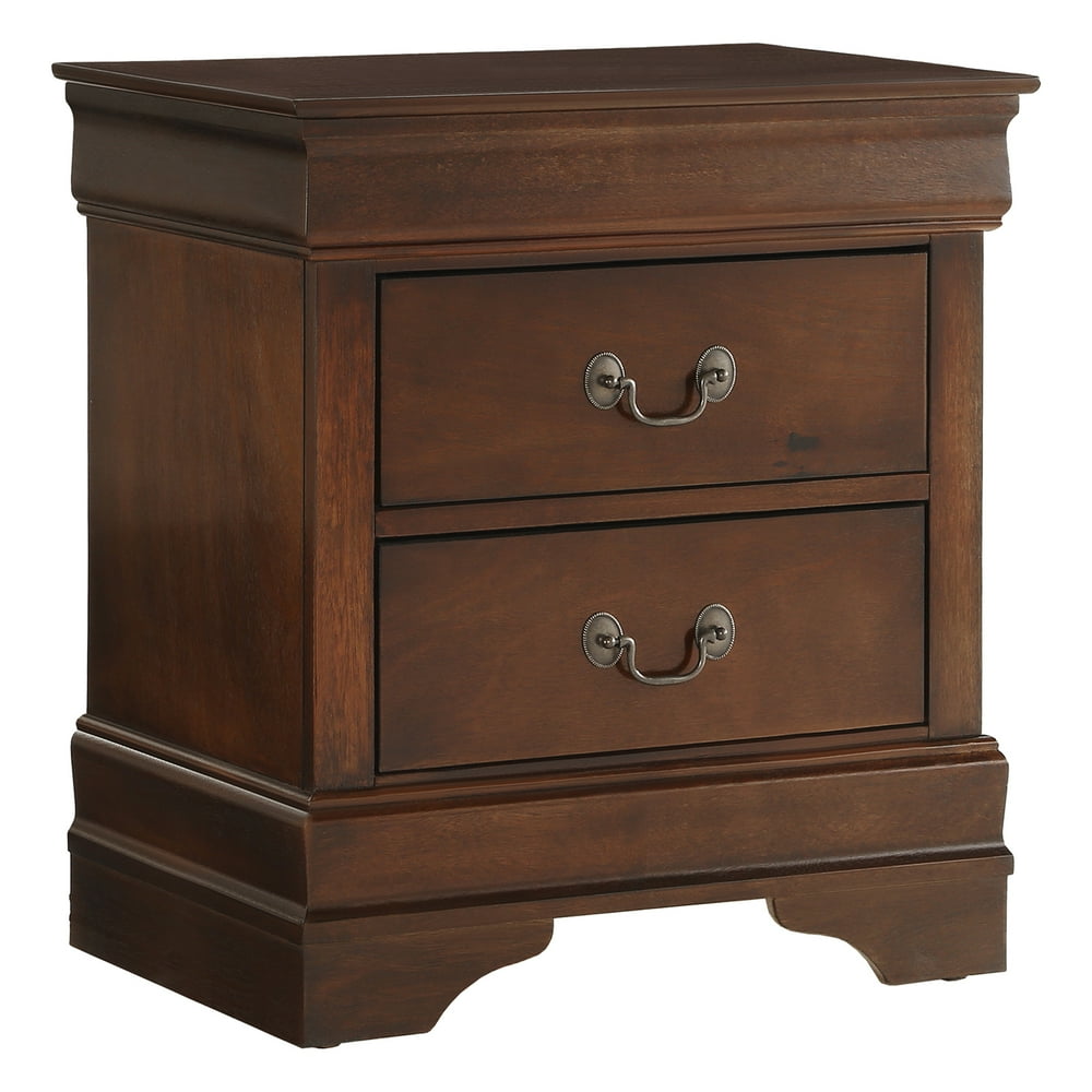 Mayville Nightstand, Brown Cherry color