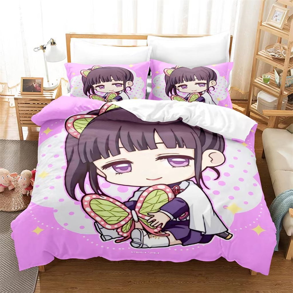 Manga Bed Comforter Sets Twin Full Queen King Size Demon Slayer Tanjirou Nezuko Anime Duvet