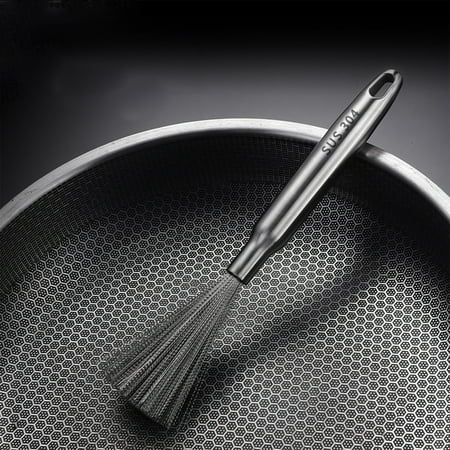 

2024 Upgraded on Clearance Wire Brush Stainless Steel Cleaning Brush Casts Iron Pan Scrubbers High Efficiency Dishwasher Scraper with 6.2 Inch Long Handle- Women and Men Clearance under $25