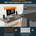 thumbnail image 2 of 60'' x 30'' Dual Motor Electric Adjustable Height Desk for Home Office (Walnut Top + White Frame), 2 of 7
