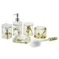 thumbnail image 2 of Locco Decor 5 Piece Acrylic Liquid 4D Floating Motion Bathroom Vanity Accessory Set Garden Botanic Green Plants Toothbrush Holder, Tumbler, Soap Dispenser, Soap Dish, Toiletbrush Holder Set, 2 of 4