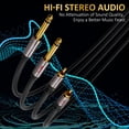 thumbnail image 3 of Cable de audio doble de 7,6 m TS de 1/4 pulgadas a 2 RCA OFC, 3 of 5