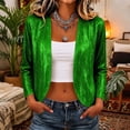 thumbnail image 2 of NominalSnug Womens Sequin Cardigan Open Front Long Sleeve Cropped Casual Jacket with Pockets Fall Outfits, 2 of 7