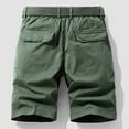 thumbnail image 3 of Christmas Gift Men's Swimwear Men's Swim Trunks Ndbuld Men's Plus Size Cargo Shorts Multi-Pockets Relaxed Summer Beach Shorts Pants Army Green L, 3 of 3