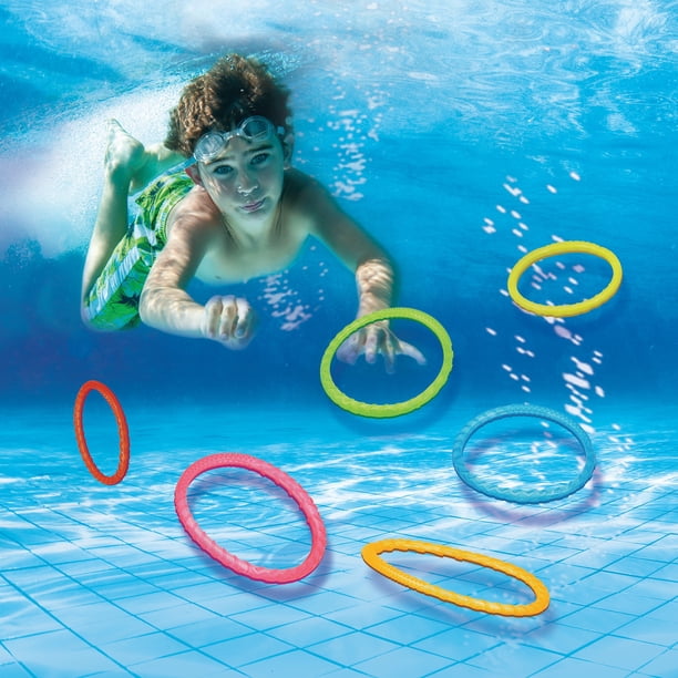 Lot de 8 Anneaux de plongée pour Piscine, Jouets de plongée pour entraînement sous-Marin, Jouet de plongée pour Enfants - Sport