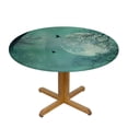 thumbnail image 3 of Orinice Bird Moon Forest Round Table Cover Stain Resistant Washable Indoor Outdoor Tablecloth Kitchen Dining Wedding Parties Outdoor Fitted 100% Polyester Fiber 42-46, 3 of 8