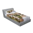 thumbnail image 2 of Ambesonne Rustic Fitted Sheet & Pillow Sham Set, Brugge Canal View, Twinxl, Multicolor, 2 of 2
