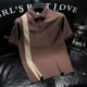 thumbnail image 5 of Camisetas de hombre con cuello empalmado y ropa de calle, polo sin logotipo, camiseta blanca para hombre, ropa de poliéster y algodón de alta calidad, suave, 5 of 5