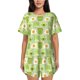 thumbnail image 1 of Fotbe Avocado And Toast Conjunto de Pijama Estampado para Mujer, 2 Piezas, Ropa de Dormir con Camiseta de Manga Corta y Shorts Suaves-Medium, 1 of 6