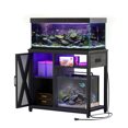 thumbnail image 4 of ModFusion Metal Aquarium Stand with RGB Lights & Power Outlet for 40-50 Gallon Tanks - Black & Gray, 4 of 11