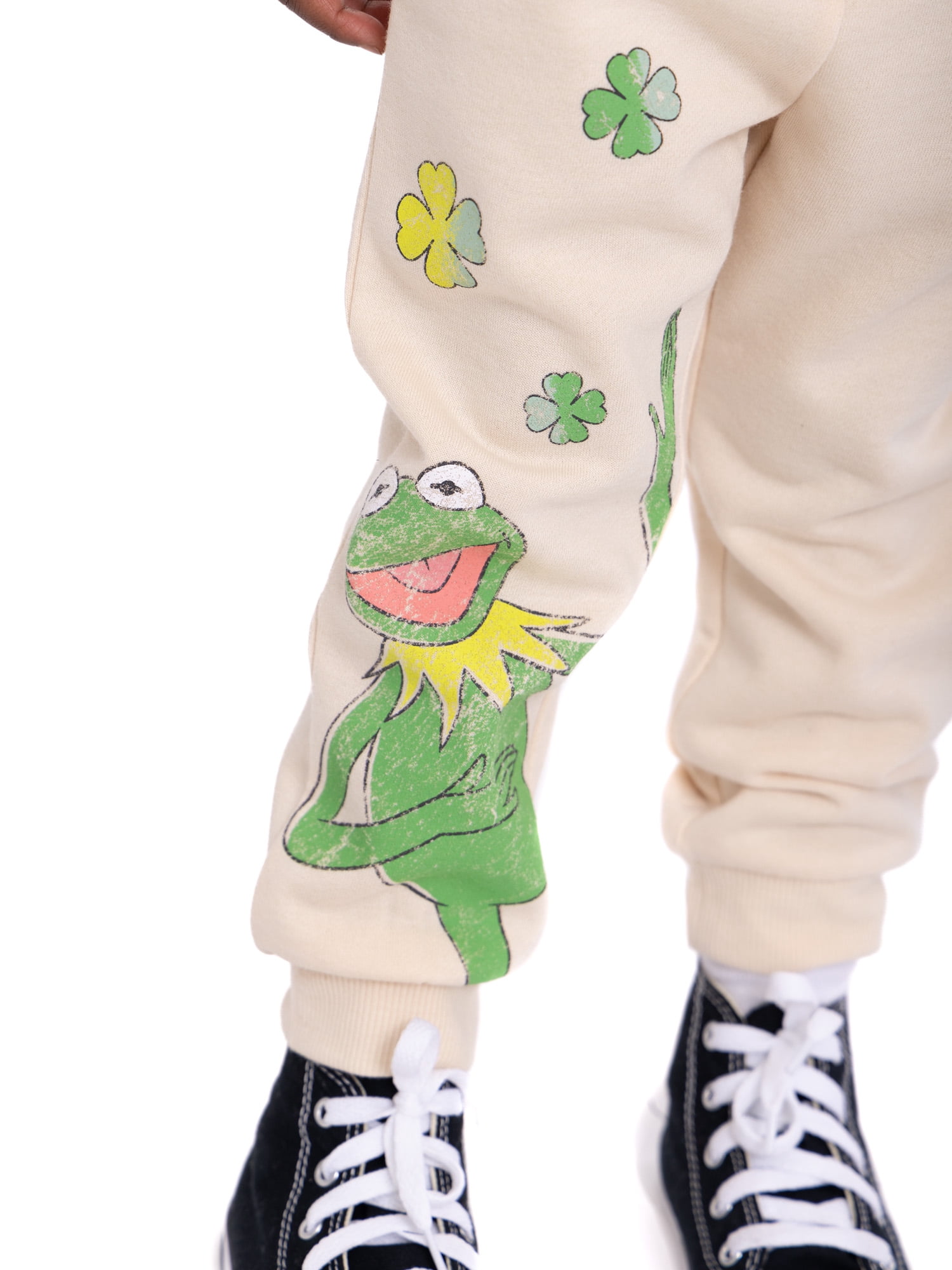 The Muppets Kermit the Frog Toddler Girls St. Patrick's Day Pullover and Joggers Set, 2-Piece