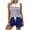 Z71 Blue-Shorts Sets Women 2 Piece Outfits, variant on Womens Short Sets 2 Piece Outfits Summer Athletic Sets Women Striped Tank Tops And Drawstring Waist Shorts Pink,S