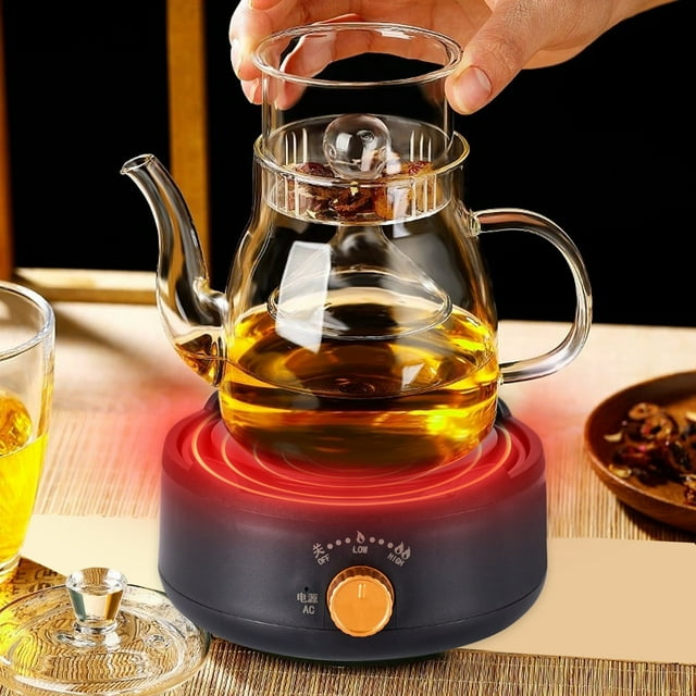 Chmadoxn Kitchen Gadgets, Kitchen Accessories, Kitchen Utensils, Kitchen Tool Flower Tea Kettle Stove Multi-function Heat Mini Small Stove Three-stage Knob Explosion-proof Panel electric stove