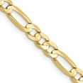thumbnail image 1 of Diamond2Deal 10K Yellow Gold 4.5 mm Concave Open Figaro Chain Necklace for Mens 22", 1 of 6