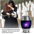 thumbnail image 4 of JAGASY Purple Galaxy Urns for Mother - Mini Urns for Human Ashes Keepsake - Handmade Urn for Ashes Adult Male & Female - Memorial Urn for Mom & Dad - ( 3 Inch ), 4 of 7