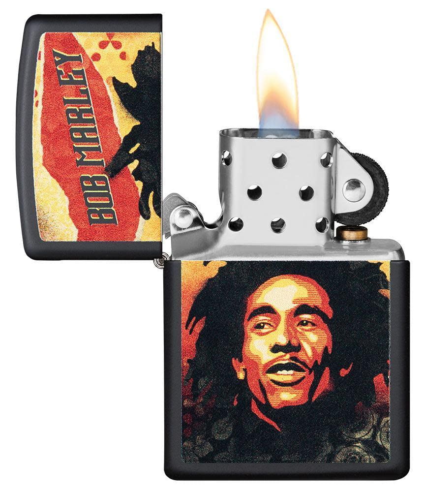 Zippo Bob Marley Illustration Black Matte Pocket Lighter