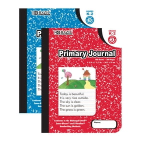BAZIC Primary Journal Composition Book Marble, 100 Sheets, Grades K-2, 2-Pack