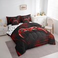 thumbnail image 3 of Castle Fairy Red Gamepads Boy 7-Piece Twin Bedding Sets,Video Game Bedding Comforter Set,Geometric Honeycomb Breathable Sheet Sets,Luxury Bedroom Decor, 3 of 8