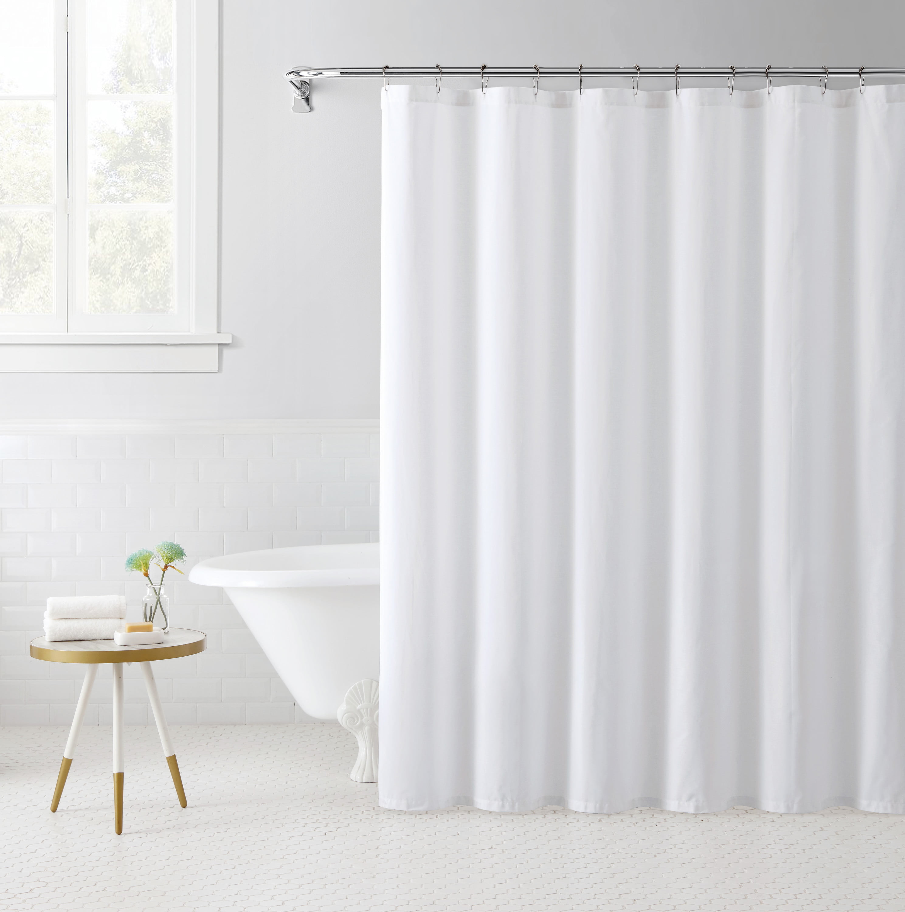 Freshee Fabric Shower Curtain With, Linen Shower Curtain Target
