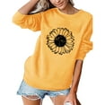 thumbnail image 2 of Baqcunre Womens Tops,Knit Long Sleeve Oversized T Shirt Loose Crew Neck Mid Sleeve T Shirt,T Shirts For Women Womens Shirts,Tops For Women Trendy Yellow S-3XL, 2 of 4