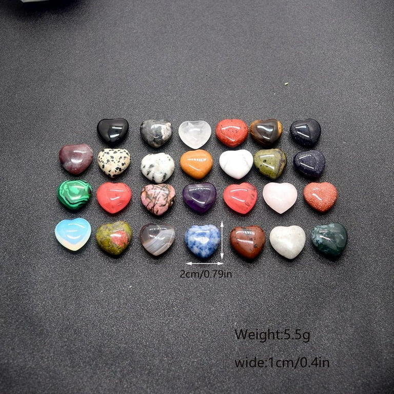 Bulk Heart Shaped Gemstones Mixed Charms Hearts for Jewelry Making Natural  Crystal Stones for Crafts-15 pcs (Heart-15pcs)¡