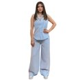 thumbnail image 1 of YARETNI MODA Conjunto Para Dama Pantalon Y Camisa Sin Mangas Rayado, 1 of 5