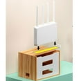 thumbnail image 3 of Router Shelf, WiFi Router Storage Box, Large Capacity, Power Strip, Socket, Cable Storage Cable, Organizer Box for Home, 3 of 7
