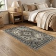 thumbnail image 2 of ODIKA Boho Neutral Vintage Farmhouse Geometric Hallway Pink Bathroom Fall Flowing Non-Slip Low Profile for Guest Room, Lounge, Apartment, 2 of 7