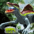 thumbnail image 4 of Grey Remote Control Dinosaur Toy With Spiny Back And Sounds For Kids In Plastic Material Simulation Model Gift Grey, 4 of 9