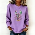 thumbnail image 1 of TaTaai Women's Fashion Crew Neck Long Sleeve No Hood Sweatshirts Carnival Festival Print Casual Pullover Tops Soft Comfortable for Fall Winter Outfits Gift, 1 of 7