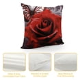 thumbnail image 4 of Nawypu  Rose Butterfly Throw Pillow Covers Flower Gray Black Decorative Pillow Cases Cushion Covers for Sofa Couch Car Bedroom Home Decor, 4 of 5