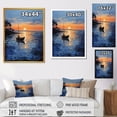 thumbnail image 4 of Designart "Coastal Sunset Blue Hushed Evening II" Coastal Framed Wall Art - Coastal Blue Coastal Sunset Entryway Framed Wall Art Print, 4 of 6