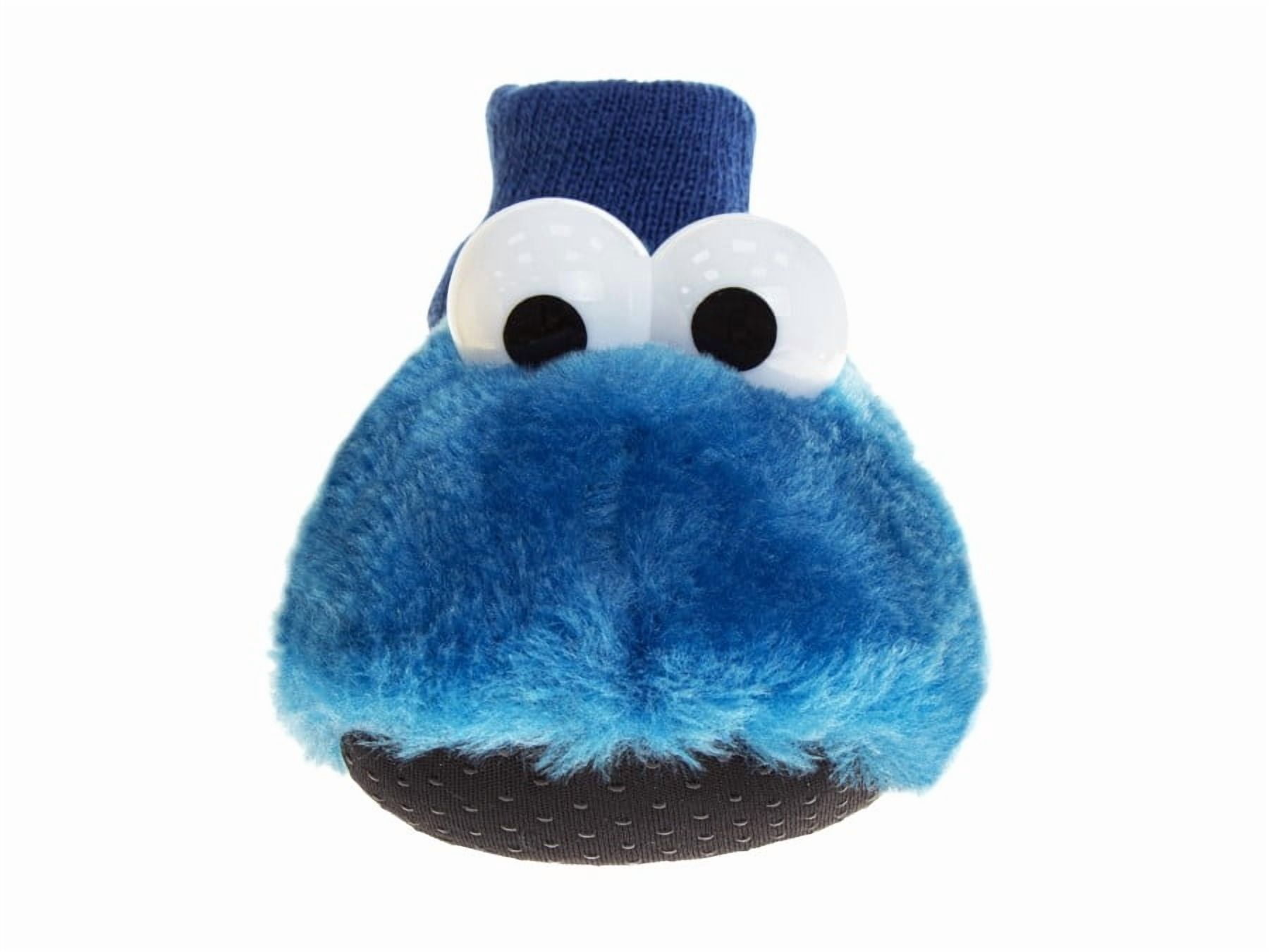Sesame Street Kids Curious Cookie Monster Dual Sizes Slippers. (Toddler Little Kids)Blue, Size: 7-8